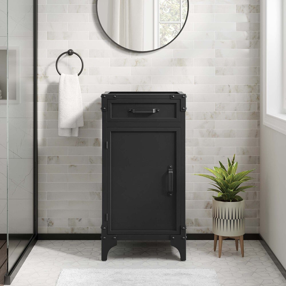 EEI-6126-BLK-WAL Steamforge 18" Bathroom Vanity Cabinet (Sink Basin Not Included) by Modway