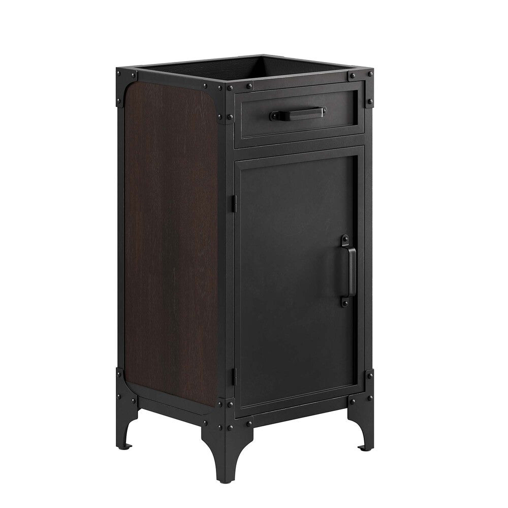 EEI-6126-BLK-WAL Steamforge 18" Bathroom Vanity Cabinet (Sink Basin Not Included) by Modway