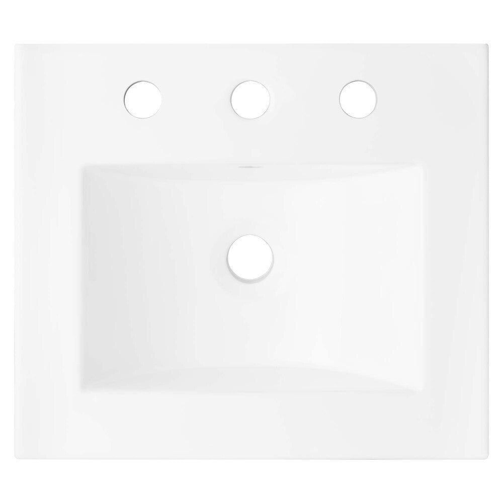 EEI-6411-WHI-BLK Steamforge 18" Bathroom Vanity by Modway