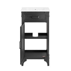 EEI-6411-WHI-BLK Steamforge 18" Bathroom Vanity by Modway