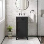 EEI-6411-WHI-BLK Steamforge 18" Bathroom Vanity by Modway