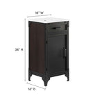 EEI-6411-WHI-BLK Steamforge 18" Bathroom Vanity by Modway