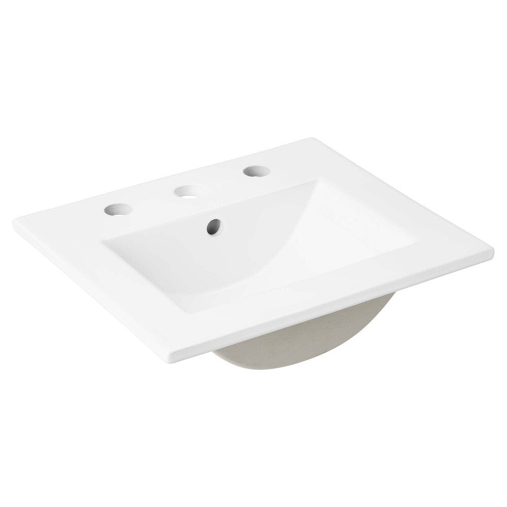 EEI-6411-WHI-BLK Steamforge 18" Bathroom Vanity by Modway