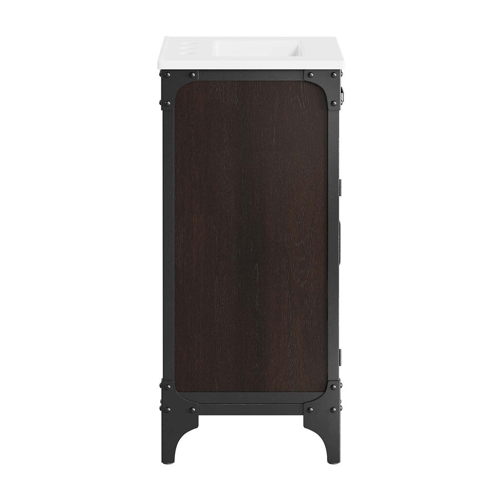 EEI-6411-WHI-BLK Steamforge 18" Bathroom Vanity by Modway