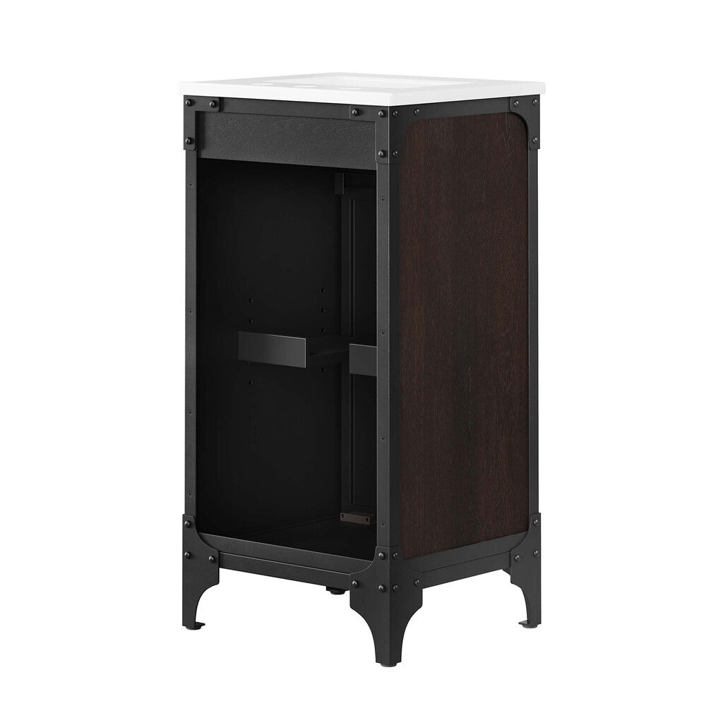 EEI-6411-WHI-BLK Steamforge 18" Bathroom Vanity by Modway