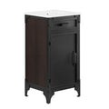 Modway EEI-6411-WHI-BLK Steamforge 18" Bathroom Vanity White black