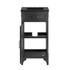 EEI-6412-BLK-BLK Steamforge 18" Bathroom Vanity by Modway