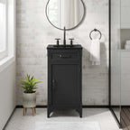 EEI-6412-BLK-BLK Steamforge 18" Bathroom Vanity by Modway