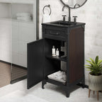 EEI-6412-BLK-BLK Steamforge 18" Bathroom Vanity by Modway