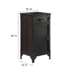 EEI-6412-BLK-BLK Steamforge 18" Bathroom Vanity by Modway