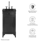 EEI-6412-BLK-BLK Steamforge 18" Bathroom Vanity by Modway