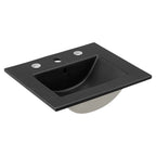 EEI-6412-BLK-BLK Steamforge 18" Bathroom Vanity by Modway