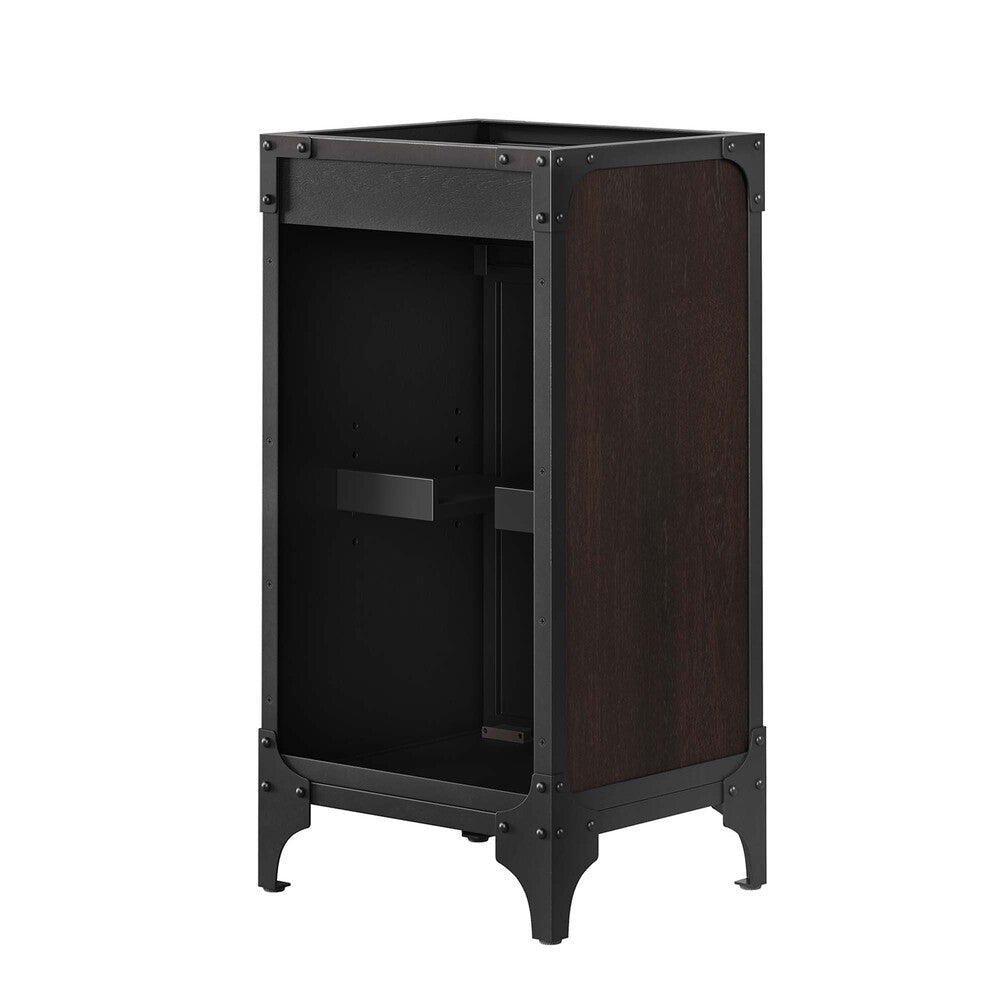 EEI-6412-BLK-BLK Steamforge 18" Bathroom Vanity by Modway