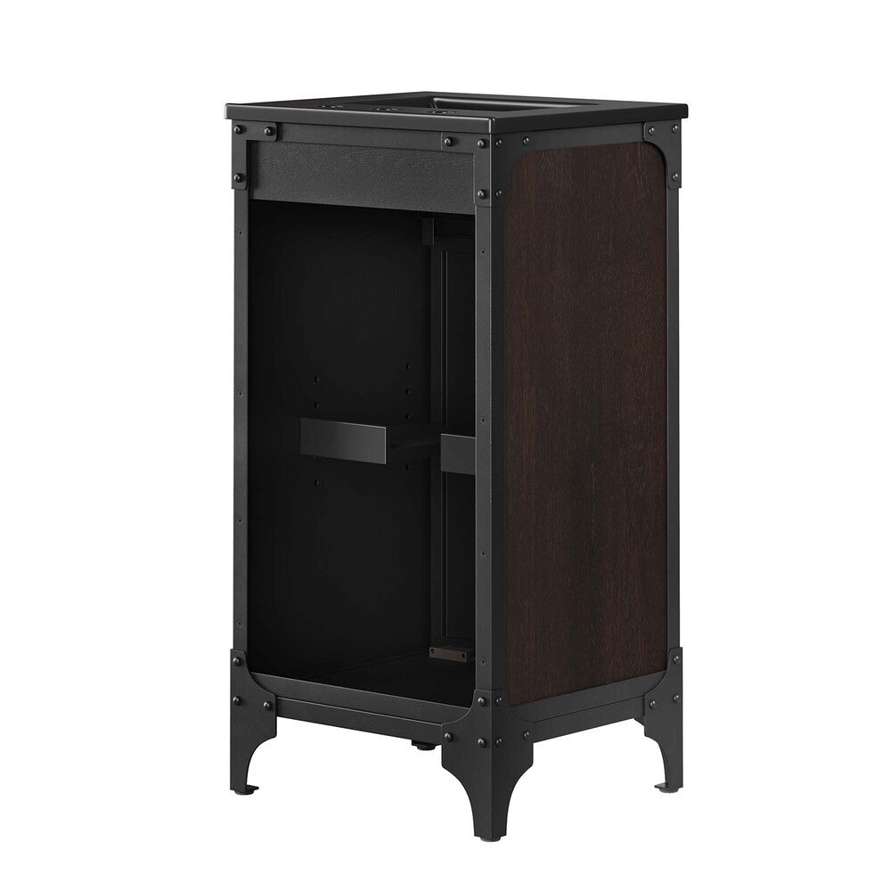 EEI-6412-BLK-BLK Steamforge 18" Bathroom Vanity by Modway