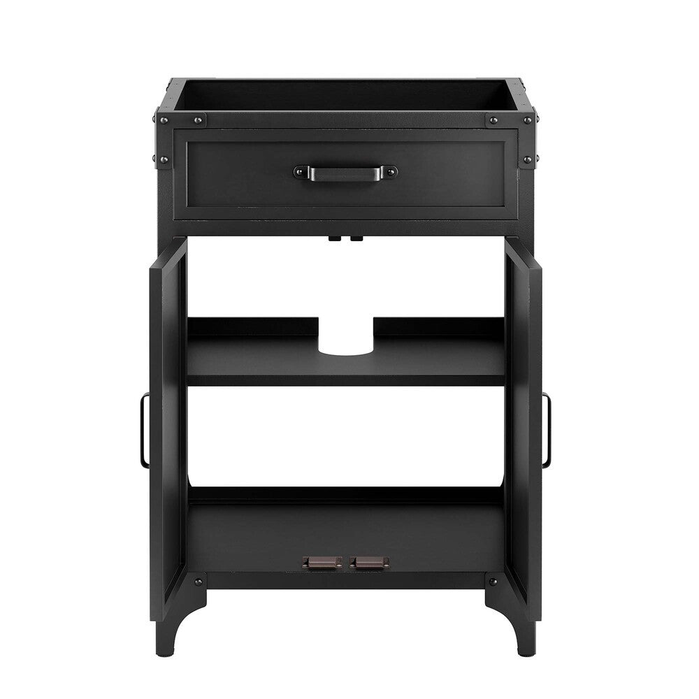 EEI-6127-BLK-WAL Steamforge 24" Bathroom Vanity Cabinet (Sink Basin Not Included) by Modway