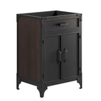 Modway EEI-6127-BLK-WAL Steamforge 24" Bathroom Vanity Cabinet (Sink Basin Not Included) Black Walnut
