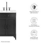 EEI-6413-WHI-BLK Steamforge 24" Bathroom Vanity by Modway
