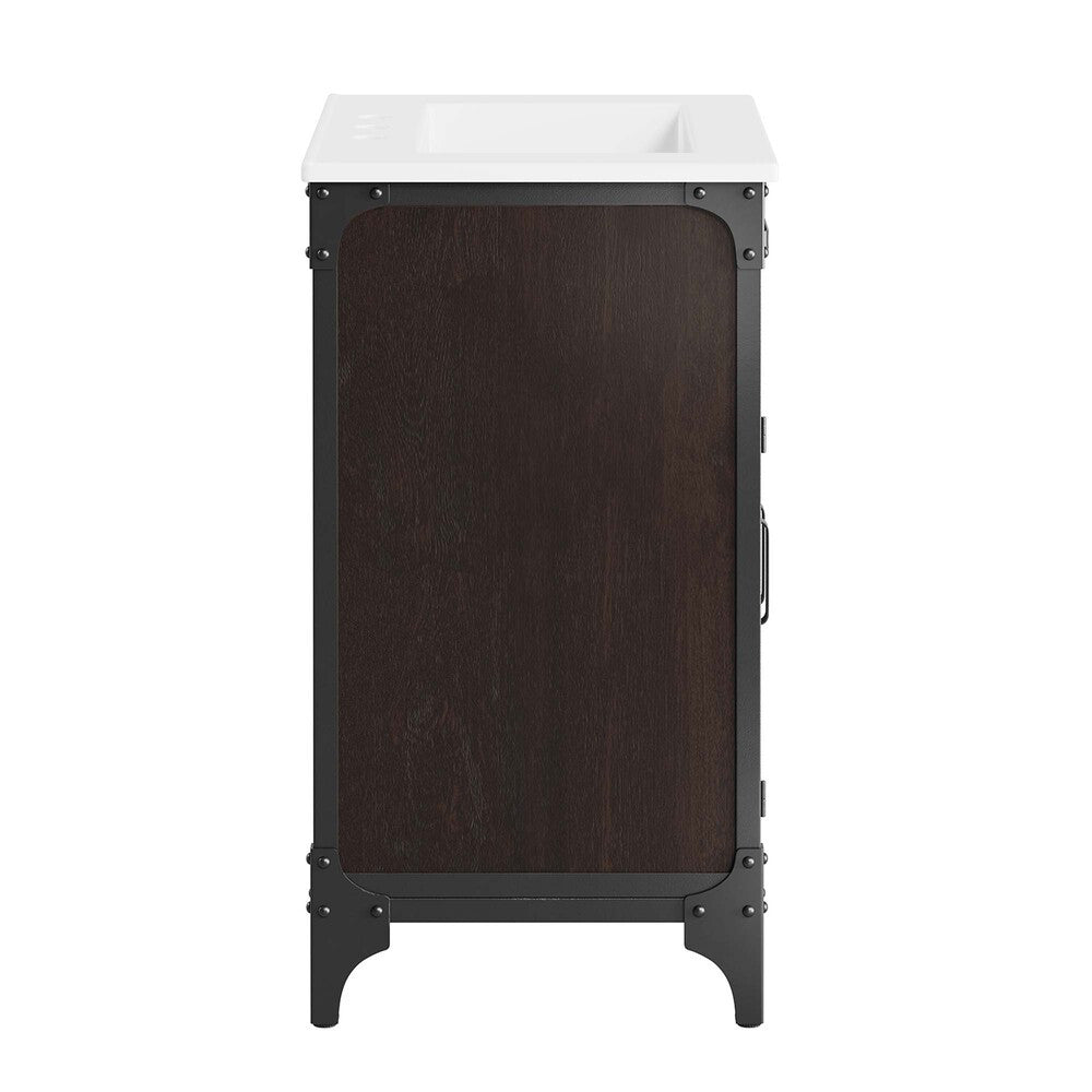 EEI-6413-WHI-BLK Steamforge 24" Bathroom Vanity by Modway