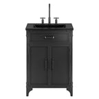 EEI-6414-BLK-BLK Steamforge 24" Bathroom Vanity by Modway