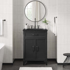 EEI-6414-BLK-BLK Steamforge 24" Bathroom Vanity by Modway