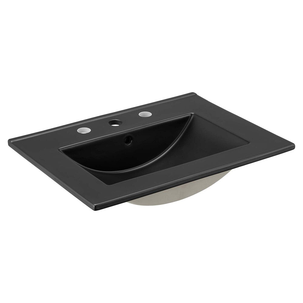 EEI-6414-BLK-BLK Steamforge 24" Bathroom Vanity by Modway