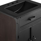 EEI-6414-BLK-BLK Steamforge 24" Bathroom Vanity by Modway