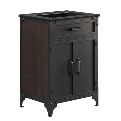 Modway EEI-6414-BLK-BLK Steamforge 24" Bathroom Vanity Black Black