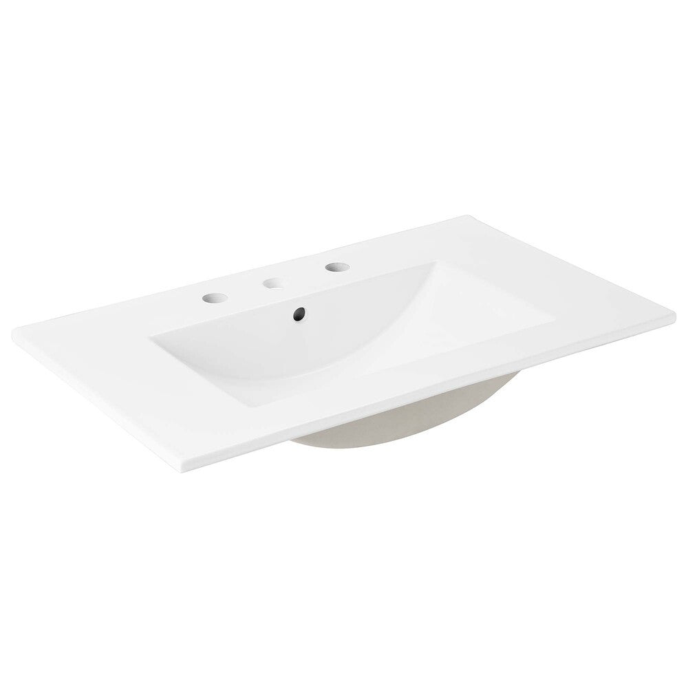 EEI-6415-WHI-BLK Steamforge 30" Bathroom Vanity by Modway