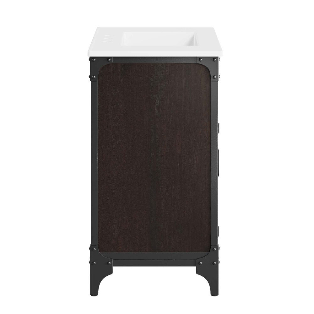 EEI-6415-WHI-BLK Steamforge 30" Bathroom Vanity by Modway
