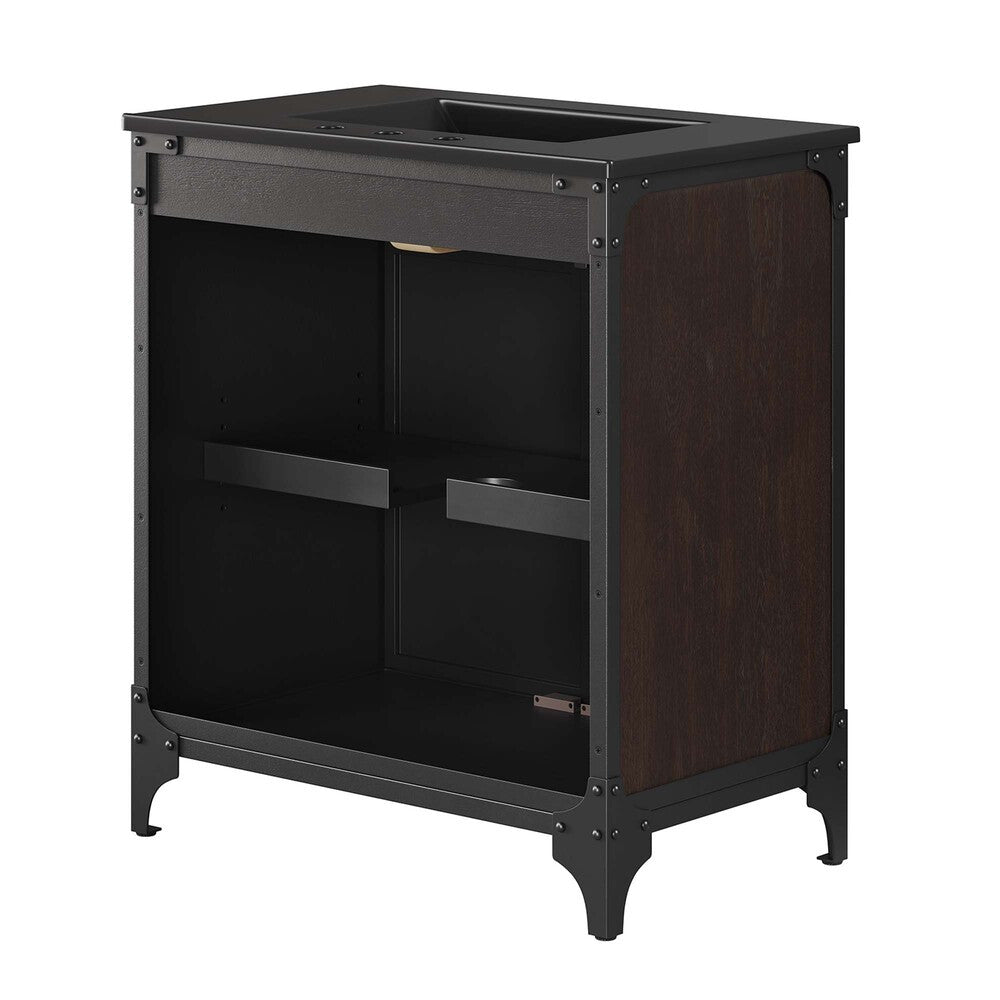 EEI-6416-BLK-BLK Steamforge 30" Bathroom Vanity by Modway