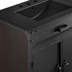 EEI-6416-BLK-BLK Steamforge 30" Bathroom Vanity by Modway