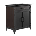 Modway EEI-6416-BLK-BLK Steamforge 30" Bathroom Vanity Black Black