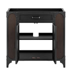 EEI-6129-BLK-WAL Steamforge 36" Bathroom Vanity Cabinet (Sink Basin Not Included) by Modway