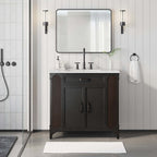 EEI-6417-WHI-BLK Steamforge 36" Bathroom Vanity by Modway