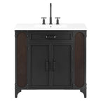 EEI-6417-WHI-BLK Steamforge 36" Bathroom Vanity by Modway