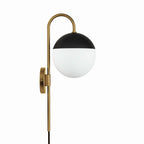 Modway EEI-5654-OPA-SBR Stellar 1-Light Wall Sconce Opal Satin Brass