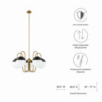 EEI-5658-OPA-SBR Stellar 5-Light Chandelier by Modway