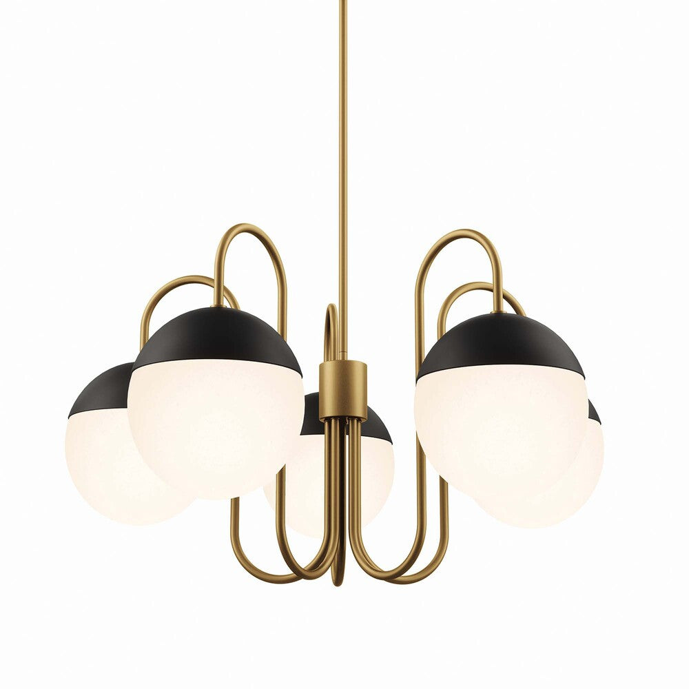 EEI-5658-OPA-SBR Stellar 5-Light Chandelier by Modway