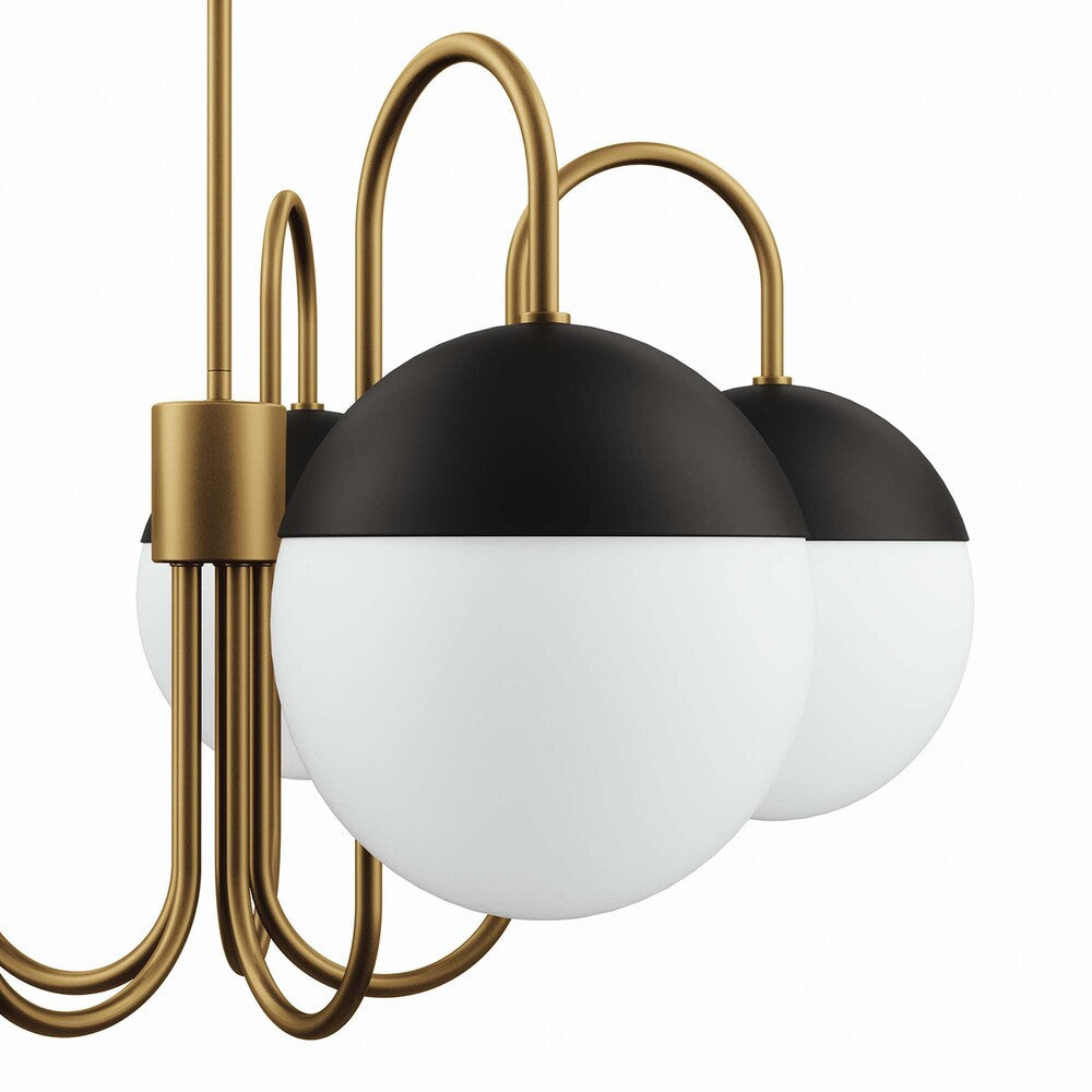 EEI-5658-OPA-SBR Stellar 5-Light Chandelier by Modway
