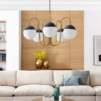 EEI-5658-OPA-SBR Stellar 5-Light Chandelier by Modway