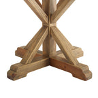 EEI-3494-BRN Stitch 59" Round Pine Wood Dining Table by Modway