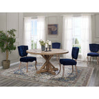 EEI-3494-BRN Stitch 59" Round Pine Wood Dining Table by Modway