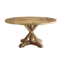 Modway EEI-3494-BRN Stitch 59" Round Pine Wood Dining Table Brown