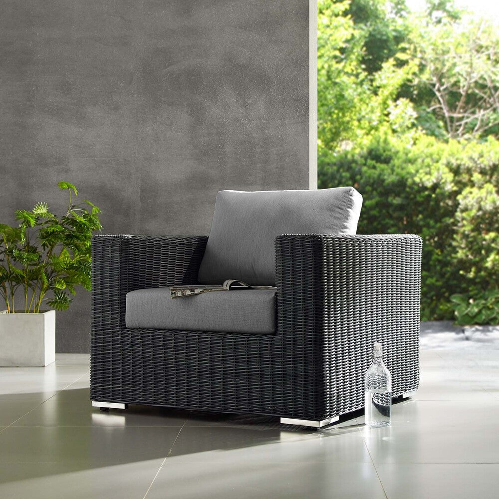 EEI-1864 Summon Outdoor Patio Fabric Sunbrella&reg; Armchair by Modway