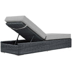 EEI-1876-GRY-GRY Summon Outdoor Patio Sunbrella&reg; Chaise Lounge by Modway