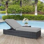 EEI-1876-GRY-GRY Summon Outdoor Patio Sunbrella&reg; Chaise Lounge by Modway