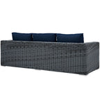 EEI-1874-GRY-NAV Summon Outdoor Patio Sunbrella&reg; Sofa by Modway