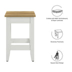 EEI-6729-OAK-WHI Sunbrook Kitchen Stool by Modway