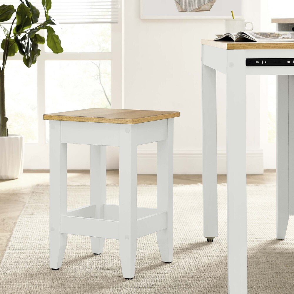 EEI-6729-OAK-WHI Sunbrook Kitchen Stool by Modway