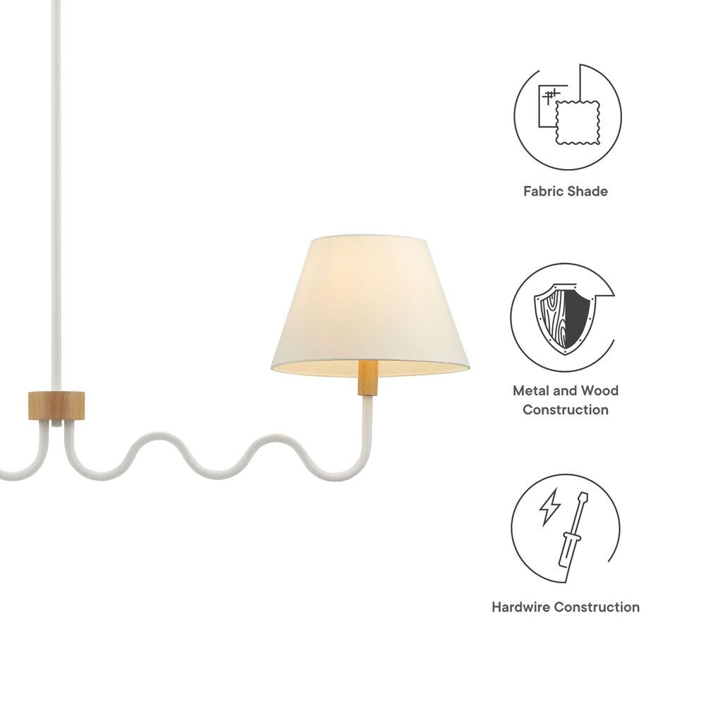 EEI-6882 Sunlit Squiggle 2-Arm Pendant Light by Modway